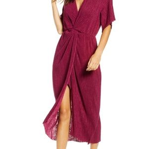 All In Favor Cinched Midi Dress